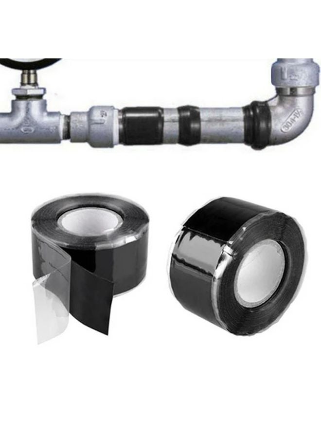 White And Black Heavy Duty Waterproof Silicone Tape Self Fusing Leak Seal - Image 2