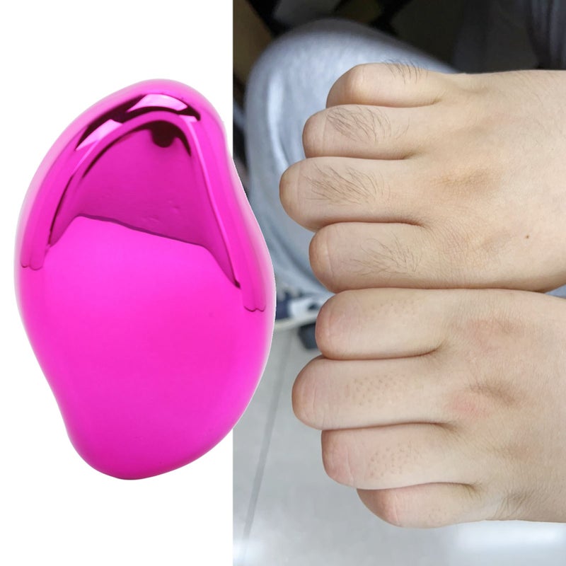 Safe Painless Physical Hair Removal Epilator Reusable Home Hair Eraser for Body Arm Leg Rose Red - Image 4