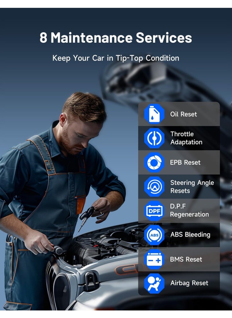 Topdon - TOPDON TopScan OBD2 Scanner Bluetooth, Wireless OBDII All System Diagnostic Tool, Active Test, Check Engine Car Code Reader, Vehicle Permance Test iPhone & Android, Repair Guides, Live Data, Black - Image 1