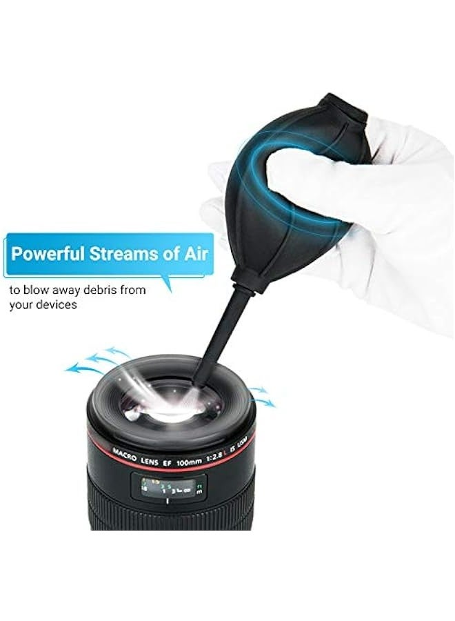 Gentle Soft Tip Silicone Air Blower Cleaner with Micro Fiber Cloth for Digital Camera Lens Sensor and LCD Screens, Musical Instruments, Keyboards, and Telescope Filters.  - Image 2