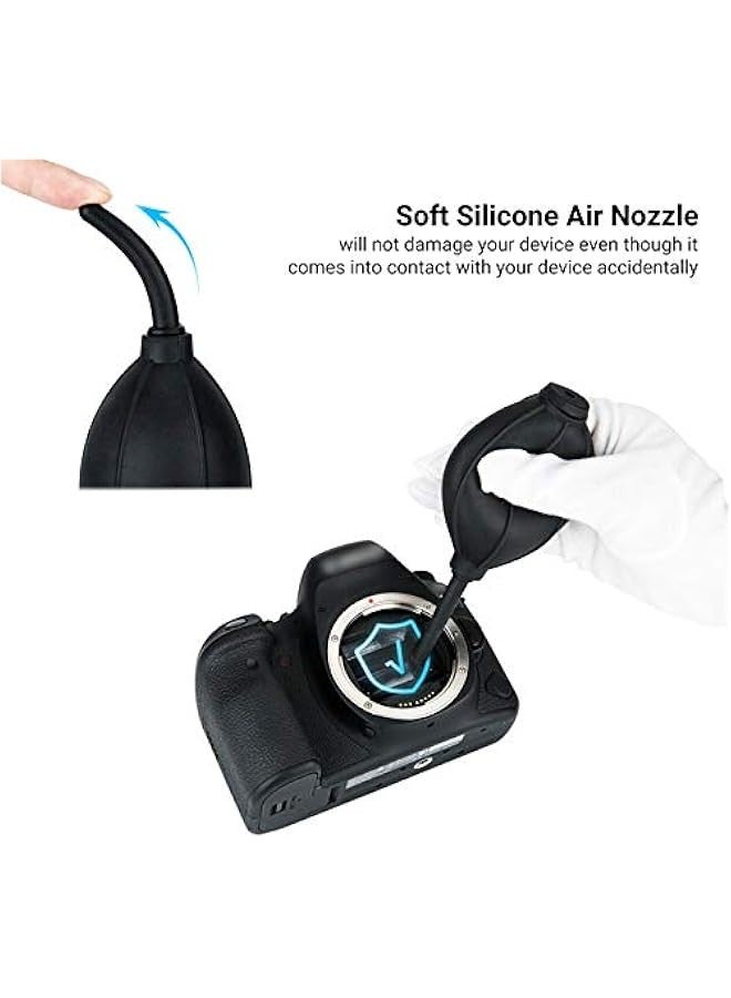 Gentle Soft Tip Silicone Air Blower Cleaner with Micro Fiber Cloth for Digital Camera Lens Sensor and LCD Screens, Musical Instruments, Keyboards, and Telescope Filters.  - Image 4