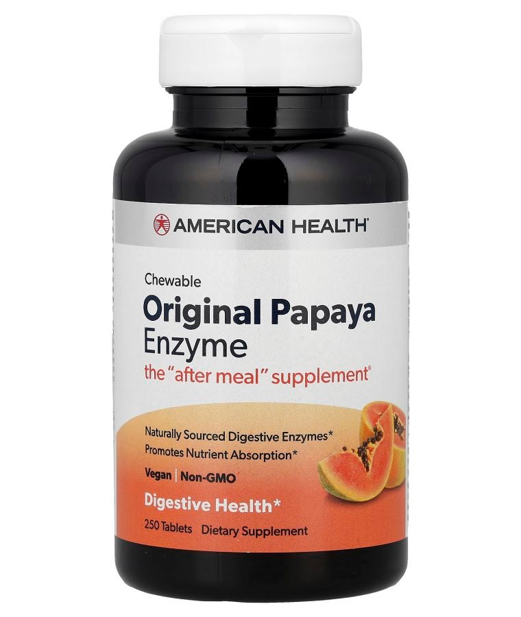 American Health Original Chewable Papaya Enzyme 250 Tablets
