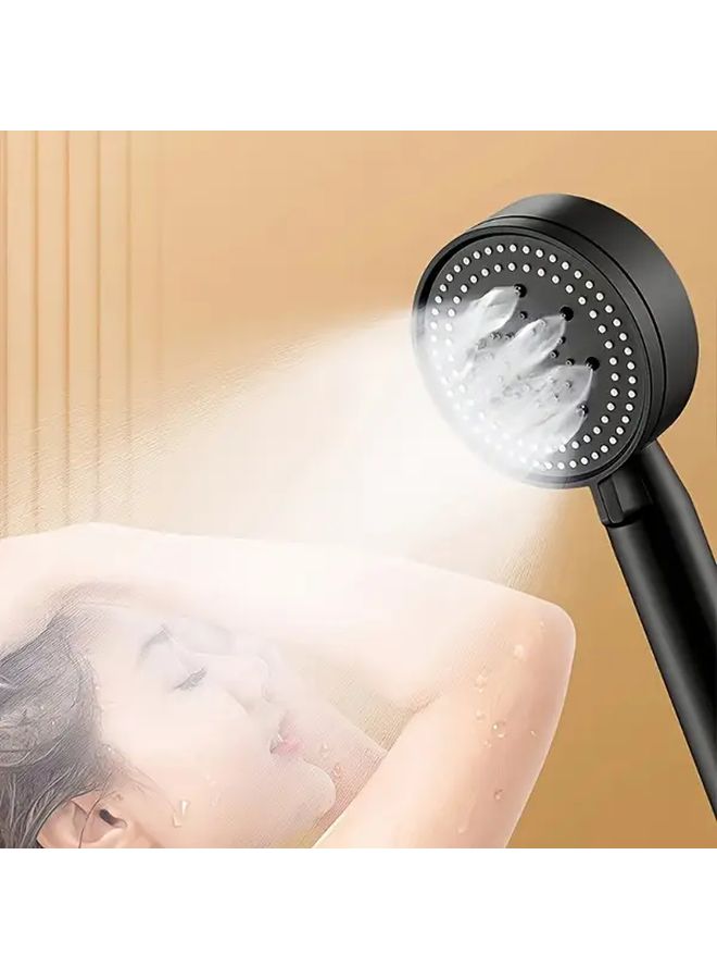 مجموعة رأس دش يدوي أسود مع 5 أوضاع رش وخرطوم بطول 59 بوصة - Image 4