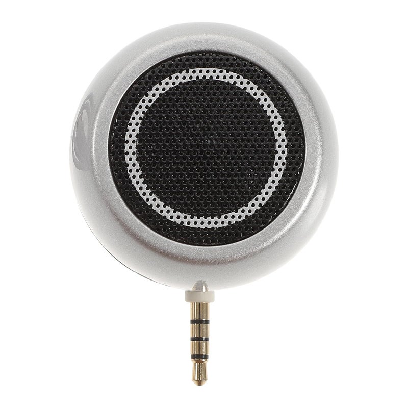 Rechargeable Mini Speaker with Enhanced Bass Aux Input Portable Sound Box Silver - Image 2