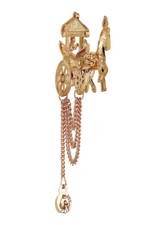 Adorn Horse Chariot Shaped Layered Chain Brooch for Men B1775-FBA - Image 2