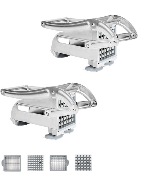 2 Pieces Potato Chipper Chip Chopper Cutter Slicer Maker