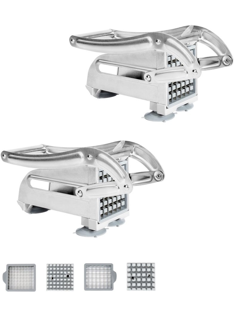 2 Pieces Potato Chipper Chip Chopper Cutter Slicer Maker