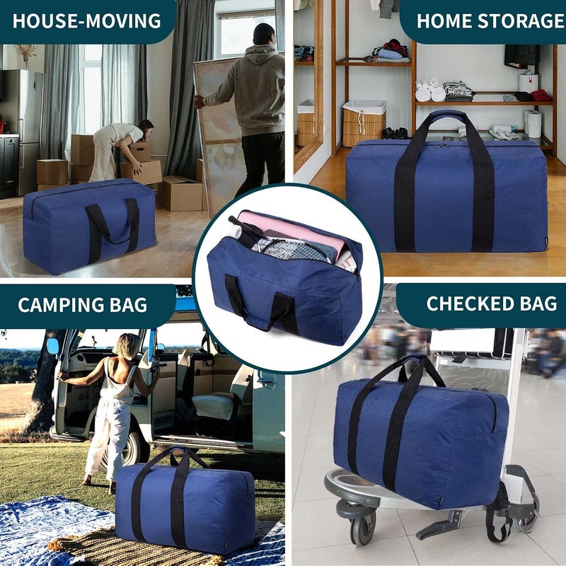 Vorspack Extra Large Duffle Bag for Travel - 100L Duffel Bag for Men Gear Bag for Storage Foldable Weekender Bag for Overnight Camping - Black - Image 5