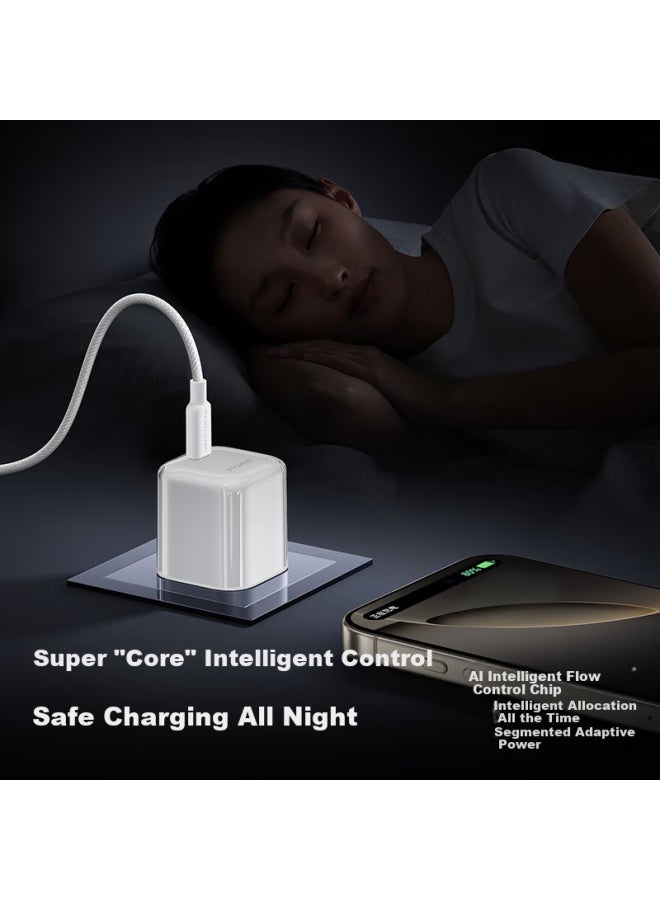 SmartDevil Shanmo [Bingmofang] Apple 20W Charger, Gallium Nitride Pd, Suitable For Iphone 16 Pro Max 15/14, Apple Phones, Type-C Plug, White - Image 4