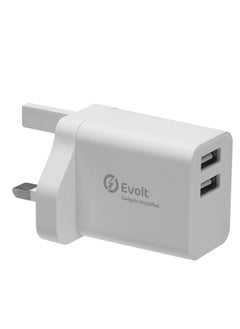 Evolt ETC-L02 2.4A Dual USB Travel Charger with USB-A to Light ning Cable  - Image 1