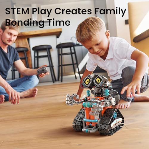 Sillbird Robot Building STEM Kit with Remote Control for Boys Ages 814 Technic Coding Gifts for Kids Birthday Buildable 5in1 Robotics Toy with 596 Pieces - Image 5