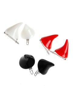 BinaryABC BinaryABC Halloween Devil Horn Hair Clips Hairpins BarretteHalloween Cosplay Costume Party Accessories6Pcs 