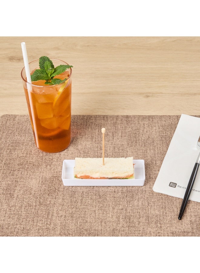 Restaurantware 5.2 x 1.8 Inch Mini Tasting Plates, 100 Disposable Rectangle Plastic Plates - Durable, Stylish, White Plastic Hors D'oeuvre Serving Plates, For Desserts Or Appetizers At Parties - Image 3