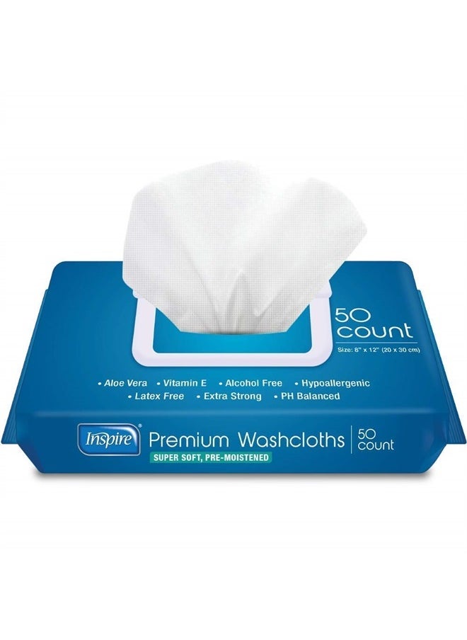 Inspire - Adult Wet Wipes, Adult Wash Cloths, Adult Wipes for Incontinence & Cleansing for Elderly, 8"x12" (200 count) - Image 1