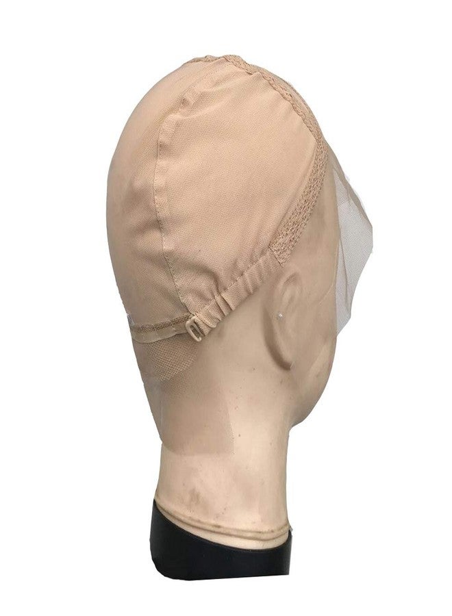 FURUN Lace Front Wig Cap for Making Wigs with Adjustable Strap Glueless Weaving Cap Wig Caps Swiss Lace Hairnet (Small 21.5inch, Beige) - Image 5