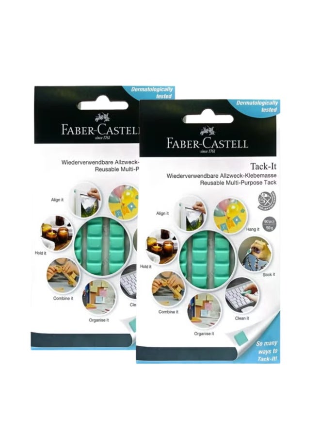 Faber Castle Tack It Reusable & Revovable Adhesive Glue 50g pack of 2  - Image 1