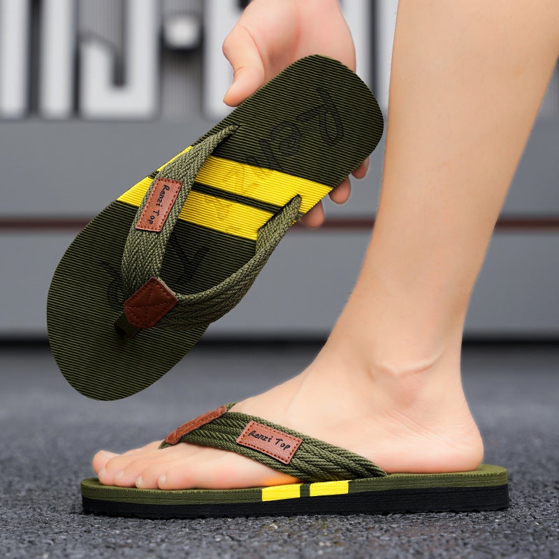 Style Flip-Flops, Non-Slip, Breathable Outer Slippers, Wear-Resistant Eva Flip-Flops, Thick-Soled Beach Sandals, Vietnam - Image 1