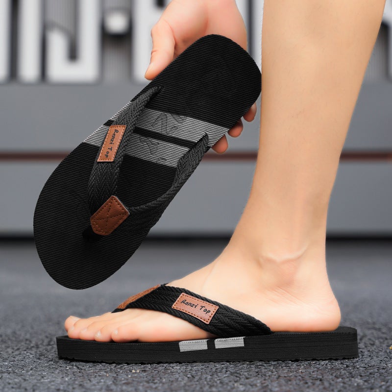 Style Flip-Flops, Non-Slip, Breathable Outer Slippers, Wear-Resistant Eva Flip-Flops, Thick-Soled Beach Sandals, Vietnam - Image 5