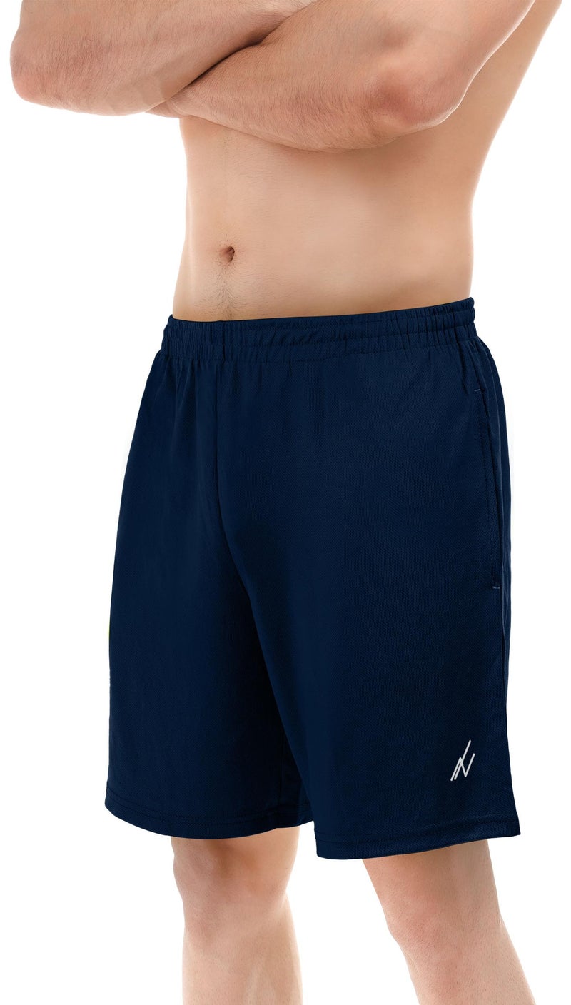 NY Threads Men's Athletic Shorts Quick Dry Loose-Fit Lightweight Running Workout Gym Shorts with Pockets, Large, Navy - Image 5
