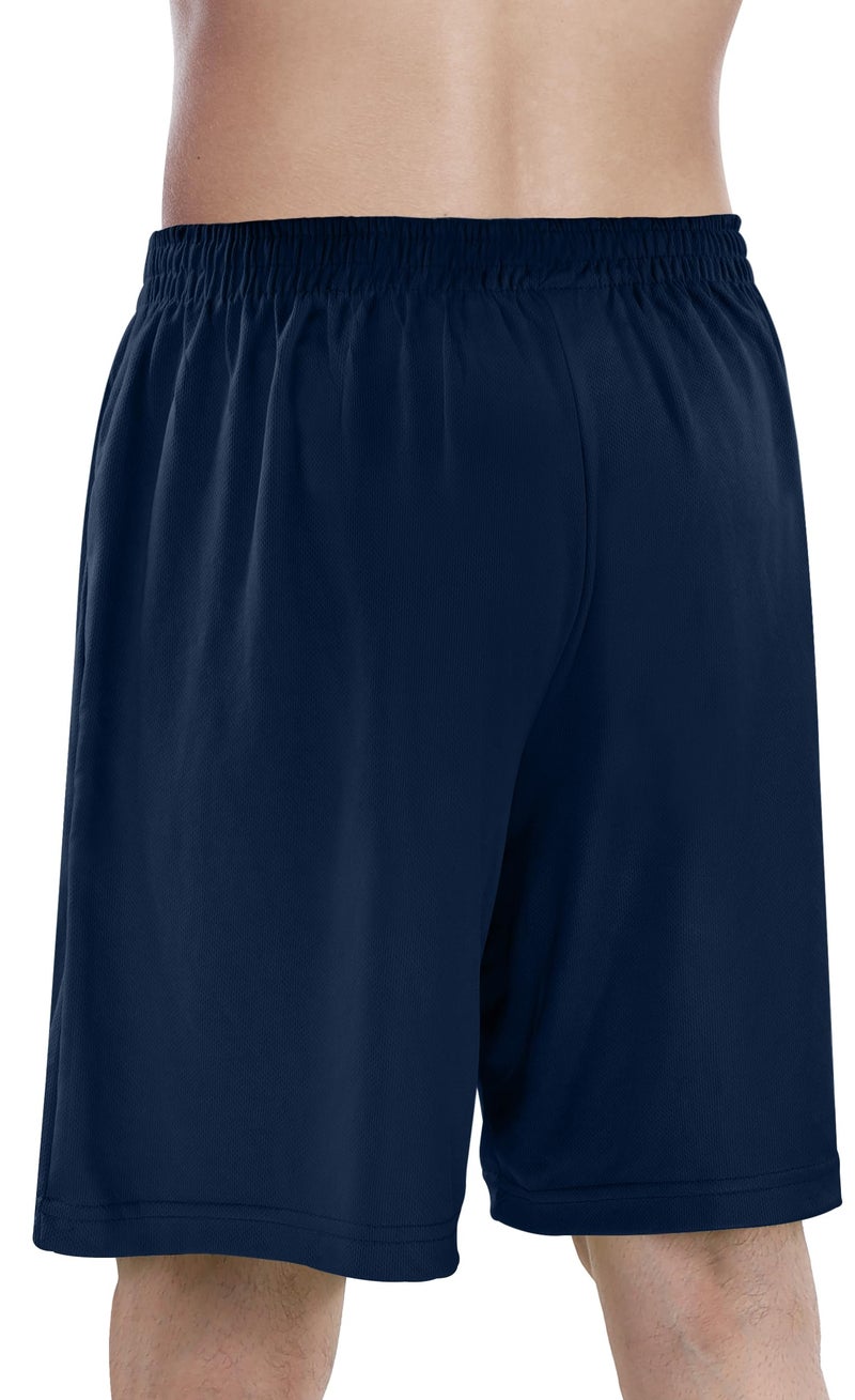 NY Threads Men's Athletic Shorts Quick Dry Loose-Fit Lightweight Running Workout Gym Shorts with Pockets, Large, Navy - Image 4