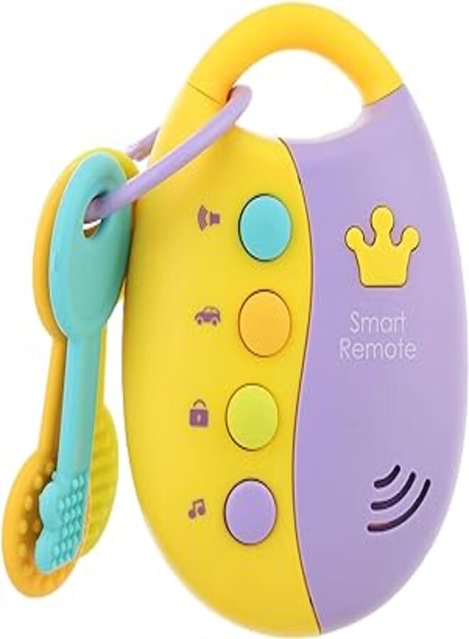 Generic Plastic Lights Baby Rattle With Teether Keys And Car Horn For Kids - Multi Color