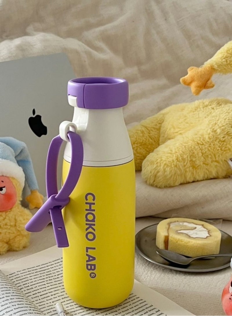 تشاكو لاب CHAKO LAB عالي القيمة زجاجة العزل مع اثنين من طرق الشرب، وسهلة المحمولة، 520ML - Image 3