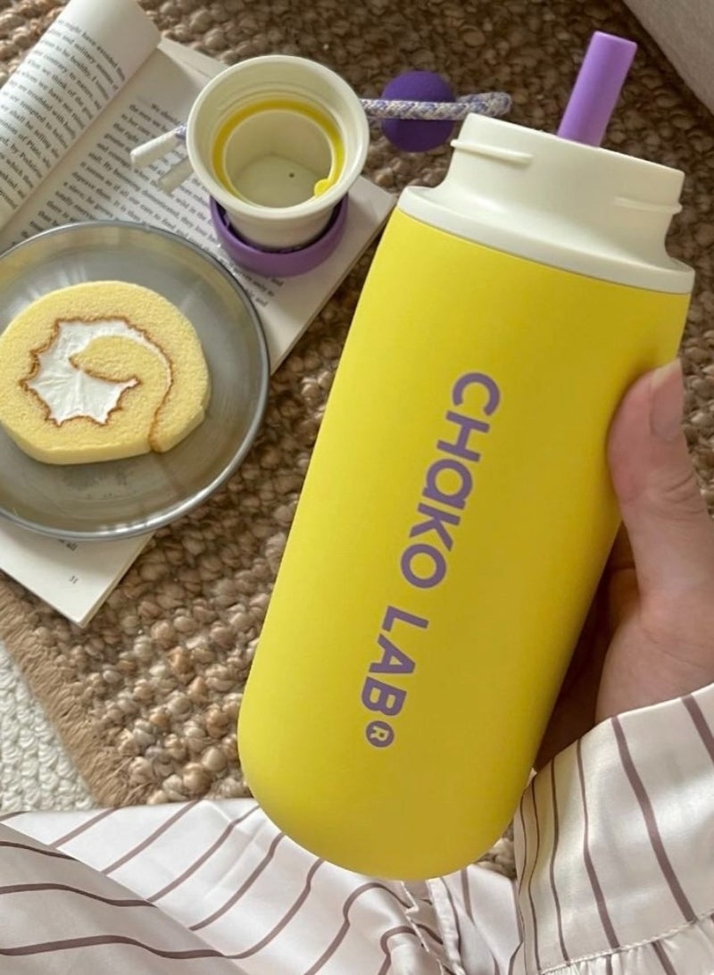 تشاكو لاب CHAKO LAB عالي القيمة زجاجة العزل مع اثنين من طرق الشرب، وسهلة المحمولة، 520ML - Image 2