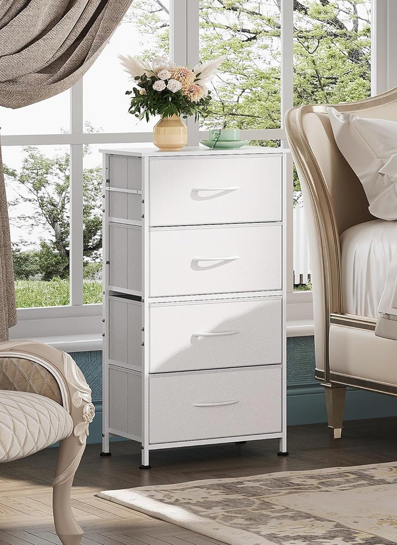 EzzySo Dresser with 4 Drawers Storage Tower Storage Cabinet Bedroom Dresser Wide Storage Chest with Easy Pull Handle  - Image 4