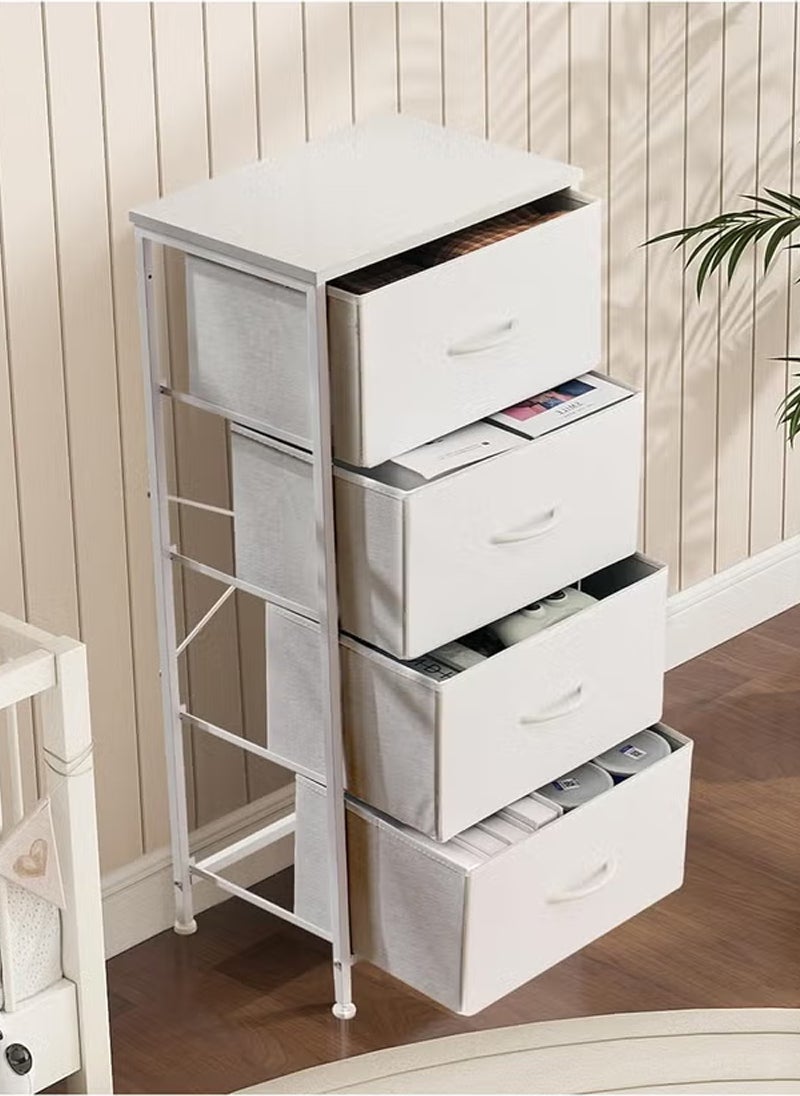 EzzySo Dresser with 4 Drawers Storage Tower Storage Cabinet Bedroom Dresser Wide Storage Chest with Easy Pull Handle  - Image 2