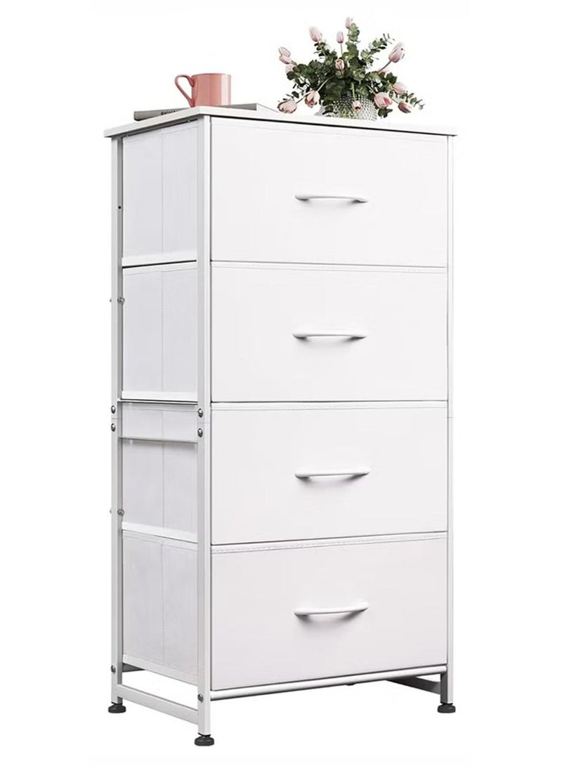 EzzySo Dresser with 4 Drawers Storage Tower Storage Cabinet Bedroom Dresser Wide Storage Chest with Easy Pull Handle - Image 1
