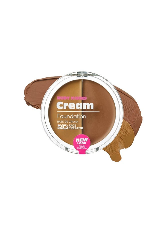 Ruby Kisses Cream Foundation 3D Face Creator 2 Color Foundation And Concealer 12 Hour Wear Long Lasting Medium To Full Coverage (Level 12) - Image 1