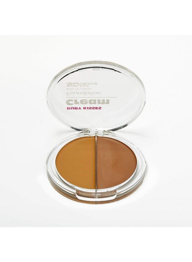 Ruby Kisses Cream Foundation 3D Face Creator 2 Color Foundation And Concealer 12 Hour Wear Long Lasting Medium To Full Coverage (Level 12) - Image 3