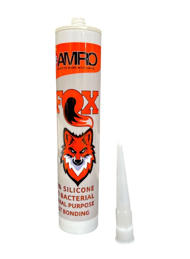 Amro Fox multi-purpose silicone sealant 260g - Anti-Bacterial General Purpose Sealant - Image 2