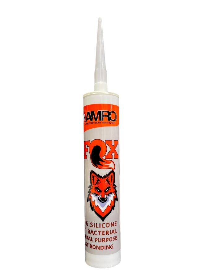 Amro Fox multi-purpose silicone sealant 260g - Anti-Bacterial General Purpose Sealant - Image 1