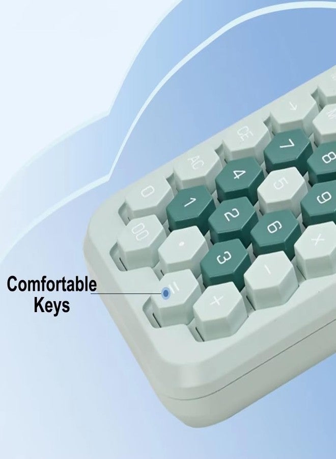 TGOPIT آلة حاسبة ملونة على شكل حلوى من TGOPIT، آلة حاسبة ميكانيكية لطيفة بشاشة LCD كبيرة مكونة من 12 رقمًا وأزرار دائرية كبيرة، سهلة الضغط، مناسبة للمدرسة والمكتب والعمل والمنزل، خاصية السكون التلقائي (متعددة الألوان) - Image 5