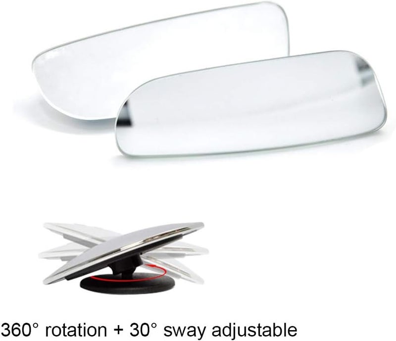 Voroly 2 Pcs Frameless Square Blind Spot Car Exterior Mirror - Adjustable HD Glass Convex Rear View - Image 4