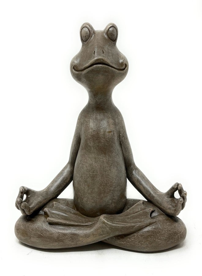 Nature's Mark 6" H Resin Meditating Yoga Frog Statue Figurine Home Decorative Accent Decor for Tabletop Living Room Bedroom Office Desktop Cabinet Shelf - Image 1