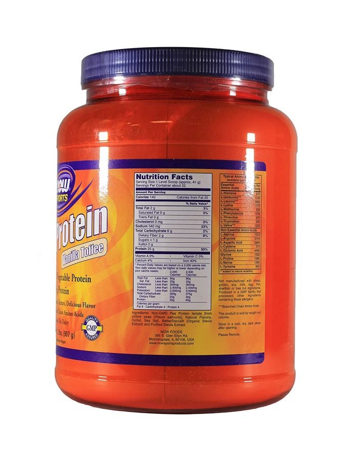 Now Foods Pea Protein Powder With Vanilla Toffee Flavor - Image 2
