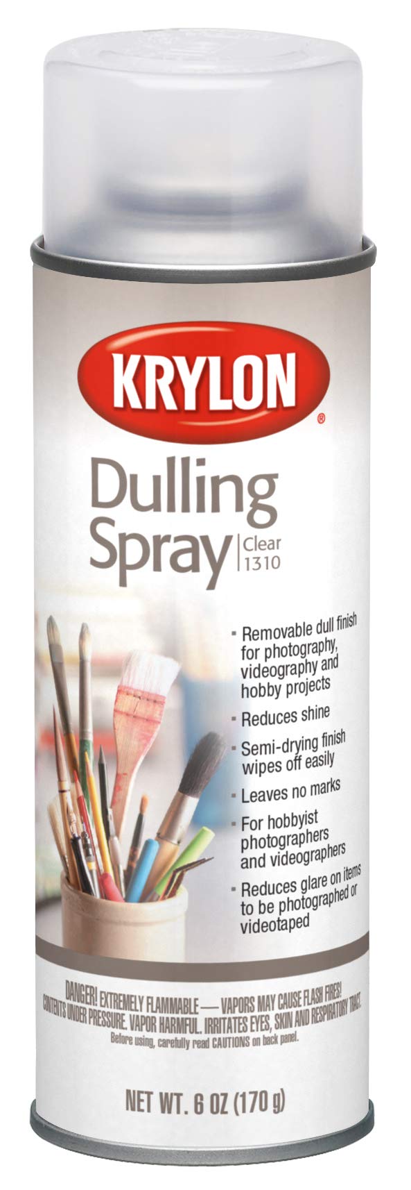 Krylon Clear Dulling Spray Paint, 6 oz, Dull Finish - Image 1