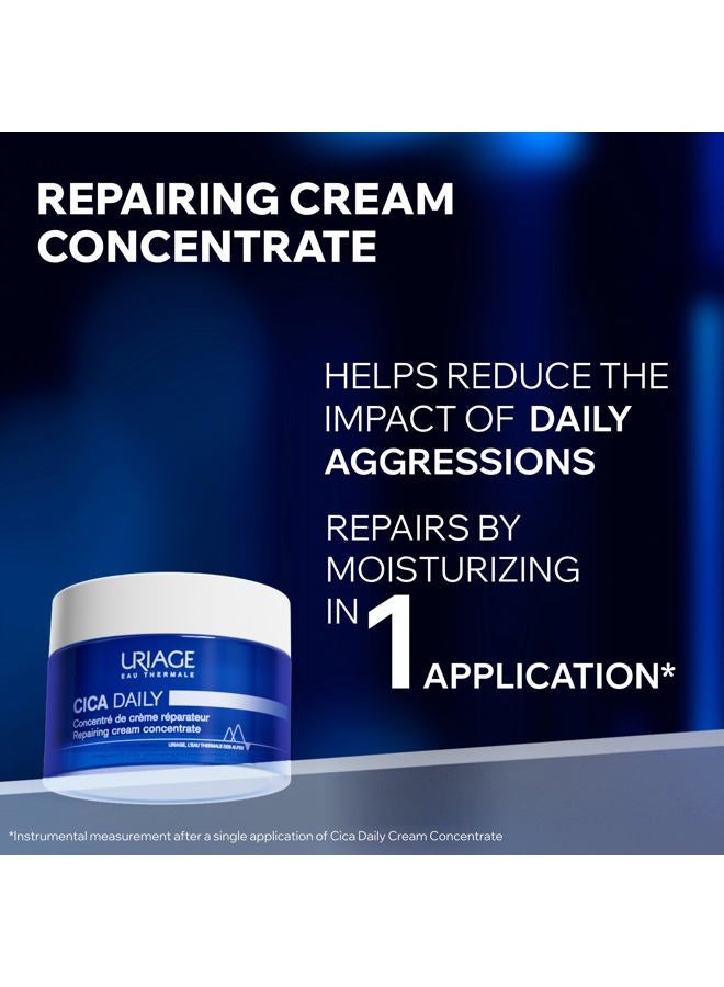 Uriage Cica-Daily Repairing Cream Concentrate, Made With Centella Asiatica + Hyaluronic Acid + Vitamin B5, 96% Ingredients Of Natural Origin, Fragrance-Free - Image 2