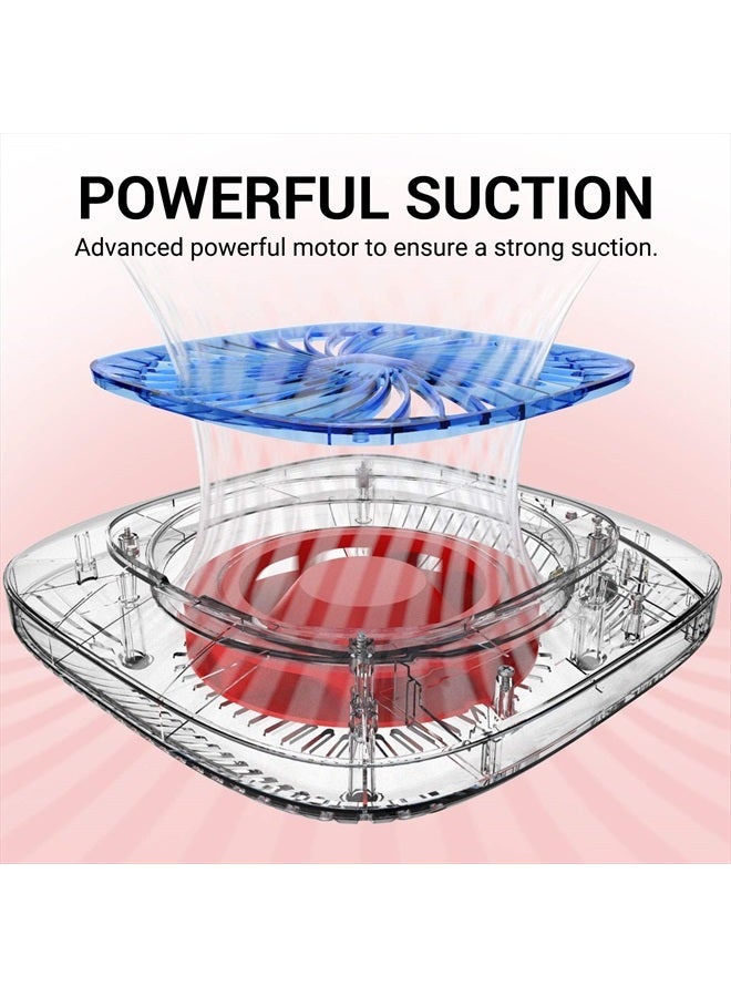 MelodySusie Nail Dust Collector with Reusable Filter, Powerful Vacuum Fan Vent Dust Collector Extractor Electric Dust Suction Machine for Acrylic Gel Nail Polishing, Low Noise, Nail Salon - Image 3