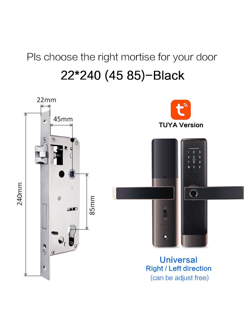 Nomeregan - Smart Lock, Smart Door Lock, Keyless Entry Door Lock Compatible with Alexa & Google, Fingerprint Door Lock, Bluetooth Electronic Deadbolt, Easy Installation for Front Door, Home, Office, Airbnb - Image 1