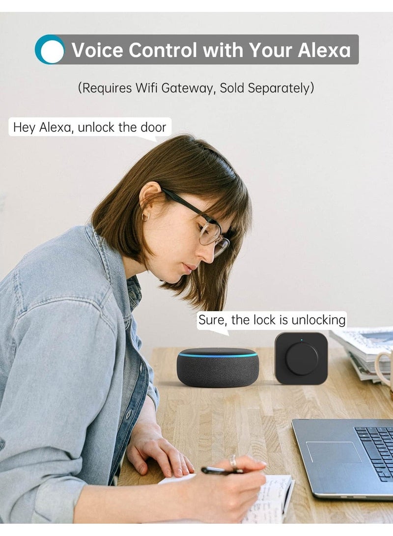 نوميريجان قفل ذكي للباب، قفل باب إلكتروني، قفل باب بدون مفتاح، قفل باب ببصمة الإصبع، تحكم عبر تطبيق البلوتوث، سهل التركيب للباب الأمامي، المنزل، المكتب، أماكن الإيجار مثل Airbnb - Image 5