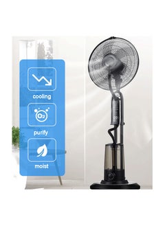 Denx Anion mist spray fan 75W,with 5L Water Tank and Remote Control, Adjustable Height Low Noise Mist Fan, 3 Speed ​​Fan  - Image 5
