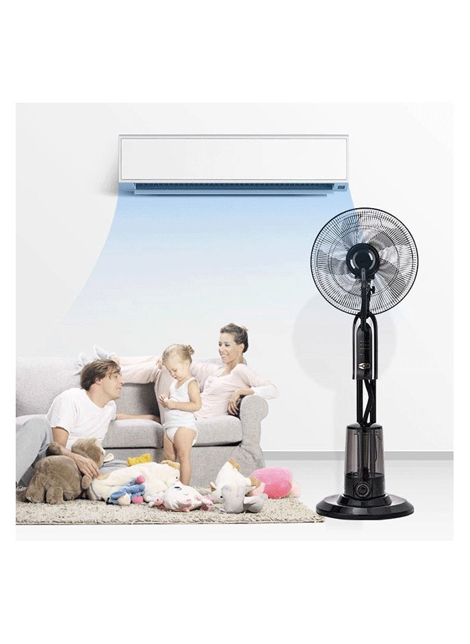 Denx - Anion mist spray fan 75W,with 4L Water Tank and Remote Control, Adjustable Height Low Noise Mist Fan, 3 Speed ​​Fan - Image 1