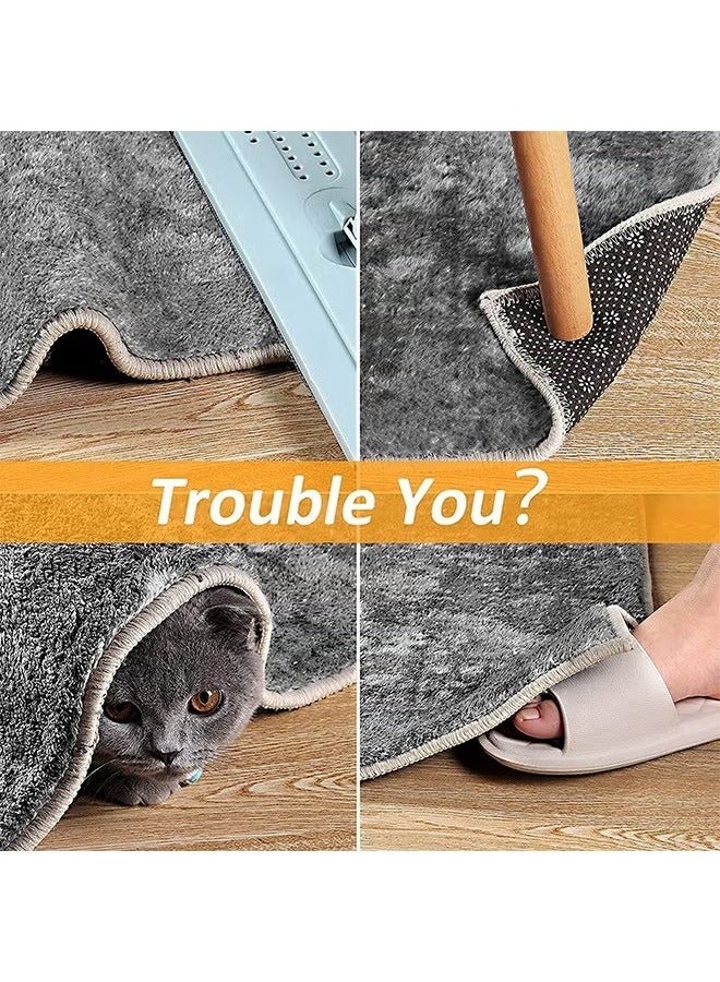 rocooart 16 Pcs Double Sided Non-Slip Grippers for Rugs, Curling Rug Tape Grippers for Hardwood Floors, Corner Side Gripper for Hardwood Floors and Tile (Black) - Image 4