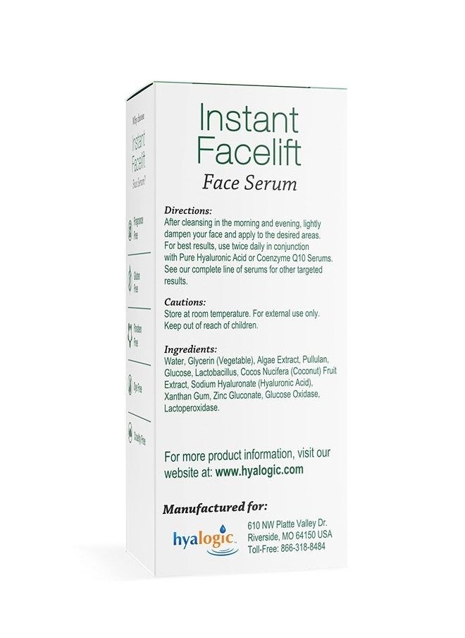 Hyalogic - Instant Facelift Serum w/ Hyaluronic Acid & Pepha Tight Formula to Lift, Firm & Tighten Skin - Hyaluronic Acid Serum for Face—Lessens Fines Lines & Wrinkles, 1 fl. oz. - Hyalogic Epsilk Brand - Image 1