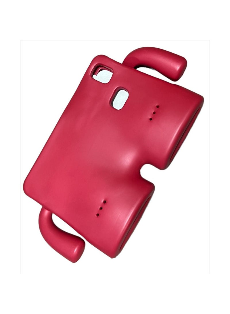 Case Cover For Samsung Galaxy Tab A7 lite 8.7 Inch 2021 (-T225 / -T220), Cartoon Shockproof Kids Case Stand dark red - Image 2