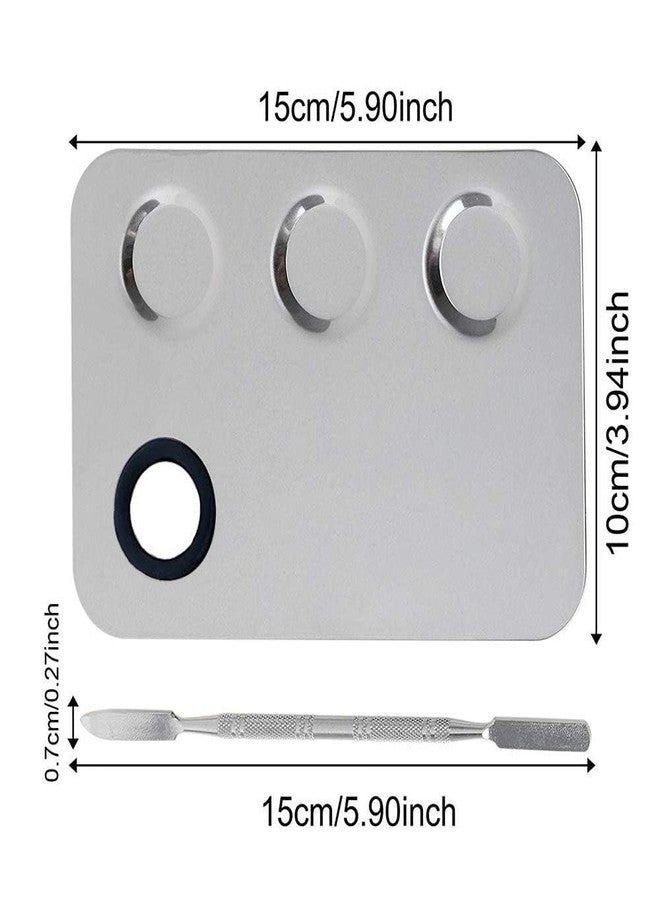 Glamezone Stainless Steel 5 Holes Makeup Palette Nail Art Polish Mixing Plate Cosmetic - Image 5