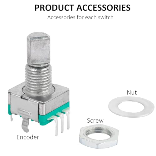 DIYhz 10 Pcs EC11 Rotary Encoder Dode Switch Audio Digital Potentiometer with Switch - 15MM - Image 3